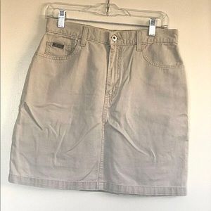 Calvin Klein Vintage 90s High Waisted Khaki Skirt